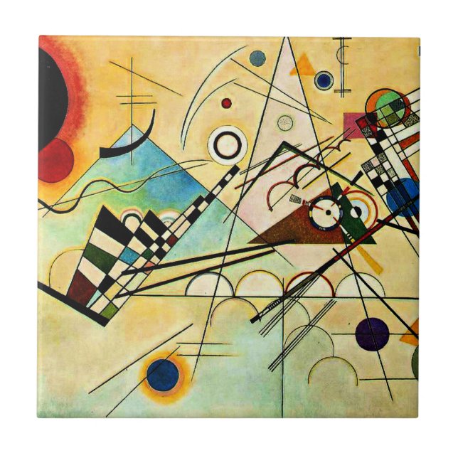 Azulejo De Cerâmica Kandinsky - Composição VIII (Frente)