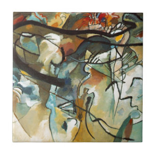 Azulejo De Cerâmica Kandinsky Composition V Abstrato Pintura