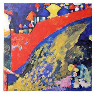 Azulejo De Cerâmica Kandinsky - Destino da Parede Vermelha  