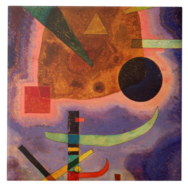 Azulejo De Cerâmica Kandinsky - Drei Elemente, (Frente)