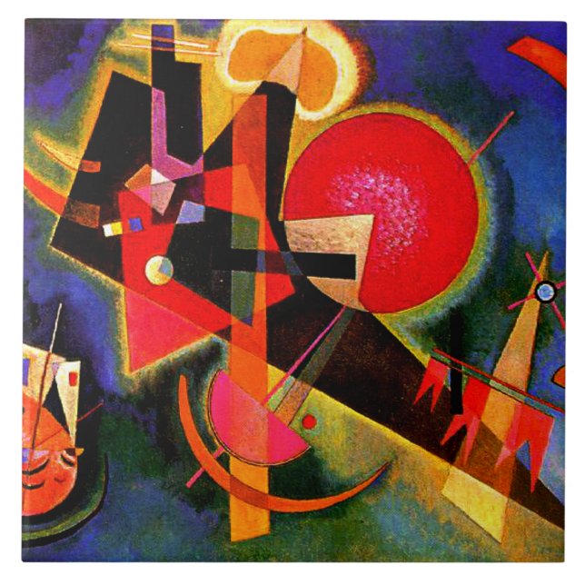 Azulejo De Cerâmica Kandinsky - Em Azul (Frente)