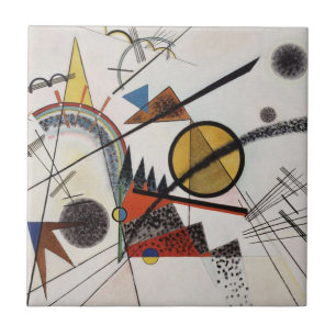 Azulejo De Cerâmica Kandinsky Expressionista Abstrata Trabalho de arte