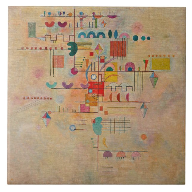 Azulejo De Cerâmica Kandinsky - Graceful Ascent (Frente)