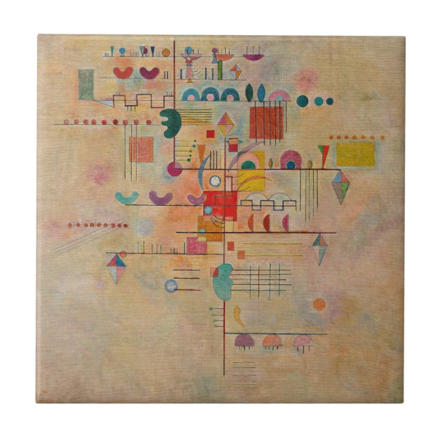 Azulejo De Cerâmica Kandinsky - Graceful Ascent (Frente)