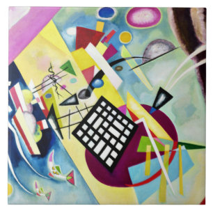 Azulejo De Cerâmica Kandinsky - Grade Preta