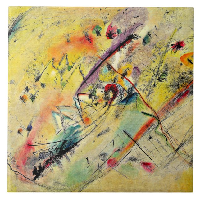 Azulejo De Cerâmica Kandinsky - Imagem de Luz, (Frente)