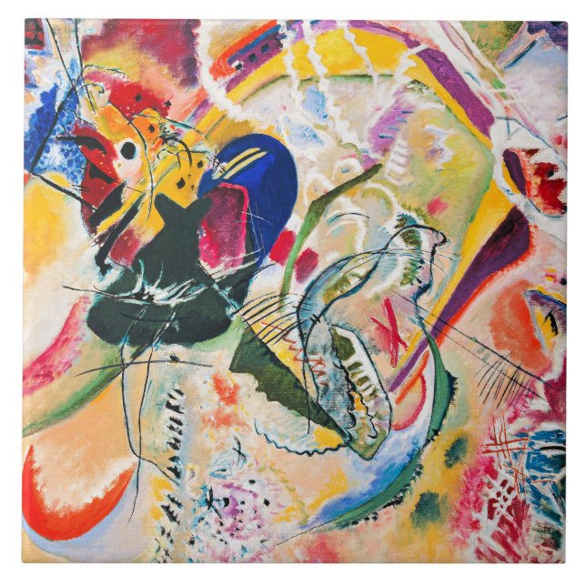 Azulejo De Cerâmica Kandinsky - Improvisação 35, (Frente)