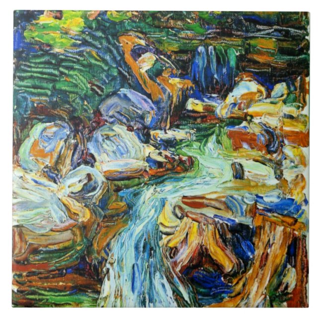 Azulejo De Cerâmica Kandinsky - Kochel - Waterfall II (Frente)