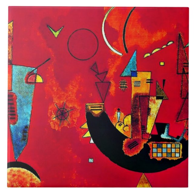 Azulejo De Cerâmica Kandinsky - Mit und Gegen (Frente)