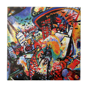 Azulejo De Cerâmica Kandinsky - Moscou I, paisagem urbana colorida