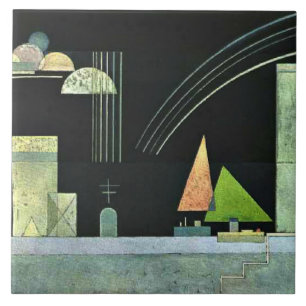 Azulejo De Cerâmica Kandinsky - No Descanso, famoso trabalho de arte d