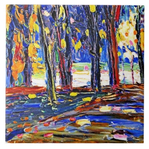 Azulejo De Cerâmica Kandinsky - No Parque das Ruas. Nuvem - Outono II