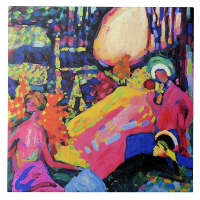 Azulejo De Cerâmica Kandinsky - Som Branco (Frente)