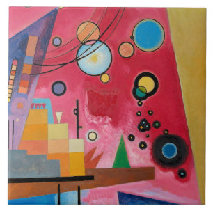 Azulejo De Cerâmica Kandinsky - Vermelho Intenso
