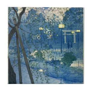 Azulejo De Cerâmica KASAMATSU, Shiro (1898-1991) Vintage Arte Japonesa