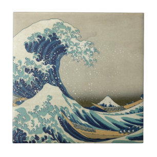 Azulejo De Cerâmica Katsushika Hokusai: A Grande Onda de Kanagawa