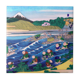Azulejo De Cerâmica Katsushika Hokusai - Fuji do Kanaya no Tokaido