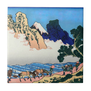 Azulejo De Cerâmica Katsushika Hokusai - Trás de Fuji, Rio Minobu
