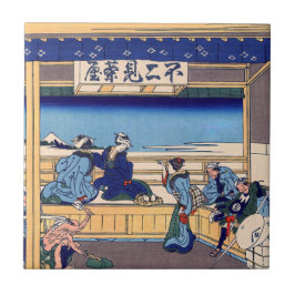 Azulejo De Cerâmica Katsushika Hokusai - Yoshida no Tokaido