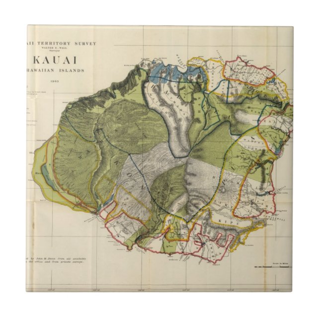 Azulejo De Cerâmica Kauai, Havaí (Frente)