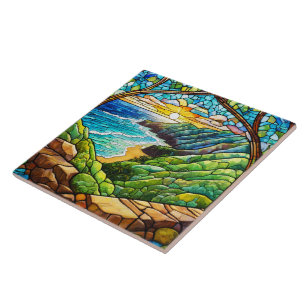 Azulejo De Cerâmica Kauai- visão de hankapiai — arte de vidro contida