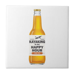 Azulejo De Cerâmica Kayaking é meu happy hour