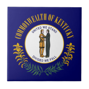 Azulejo De Cerâmica Kentucky: Bandeira do Estado da Comunidade Bluegra