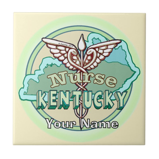 Azulejo De Cerâmica Kentucky Caduceus Nurse Tile (Frente)