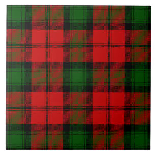 Azulejo De Cerâmica Kerr tartan green xadrez vermelha