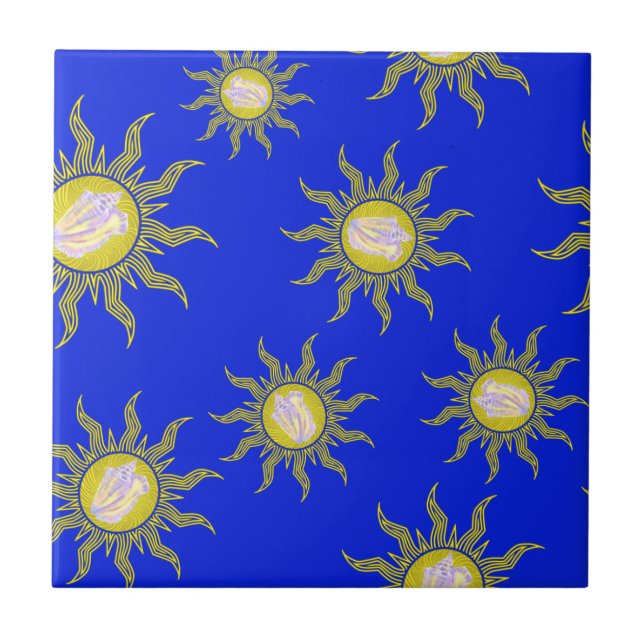 Azulejo De Cerâmica Key West Conch Republic Sun Summer Beach (Frente)