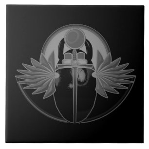 Azulejo De Cerâmica Kherpi Deus do Sol Ascensão, escaravelho.