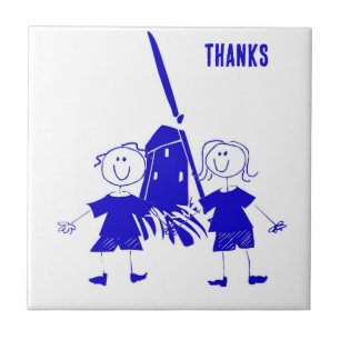 Azulejo De Cerâmica Kids Blue Dutch Stick