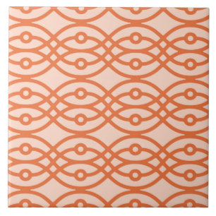 Azulejo De Cerâmica Kimono impressão, laranja-coral