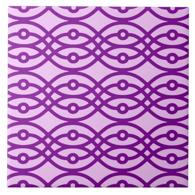 Azulejo De Cerâmica Kimono impressão, lavanda e roxo (Frente)