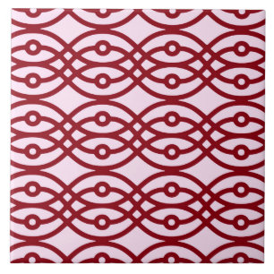 Azulejo De Cerâmica Kimono impressão, rosa e burgundy