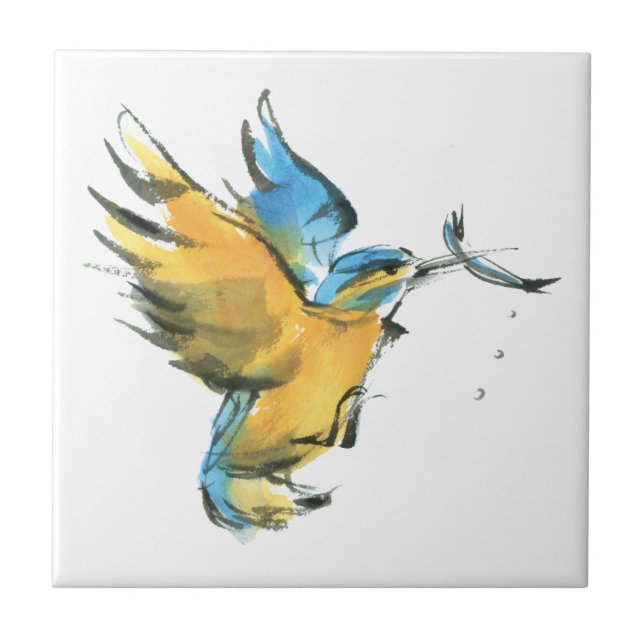 Azulejo De Cerâmica Kingfisher (Frente)