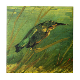 Azulejo De Cerâmica Kingfisher por Vincent van Gogh, Vintage Fine Art