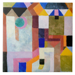 Azulejo De Cerâmica Klee - Arquitetura Colorida, trabalho de arte famo