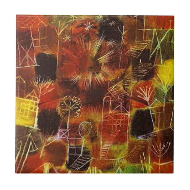 Azulejo De Cerâmica Klee - Composição Cósmica (Frente)