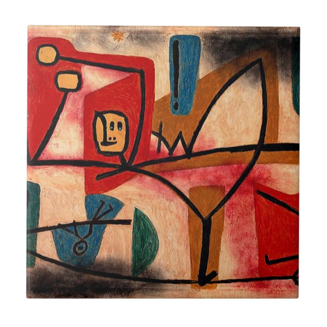 Azulejo De Cerâmica Klee - Exuberância Desenfreada, (Frente)