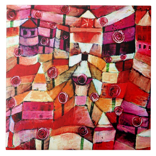 Azulejo De Cerâmica Klee - Jardim de Rosas (Frente)