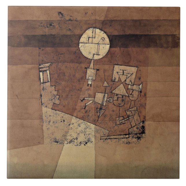 Azulejo De Cerâmica Klee - Moon Play, (Frente)