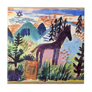 Azulejo De Cerâmica Klee - O Cavalo, famosa pintura