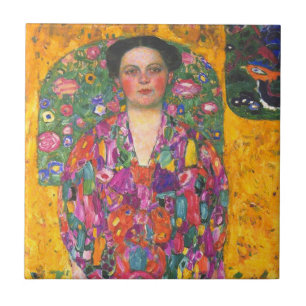 Azulejo De Cerâmica Klimt Retrato de Eugenia Primavesi