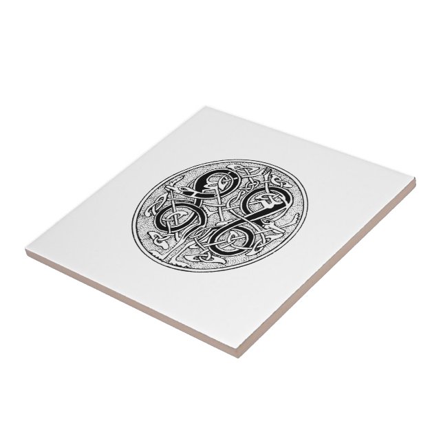 Azulejo De Cerâmica Knotwork celta em alguma cor (Lateral)