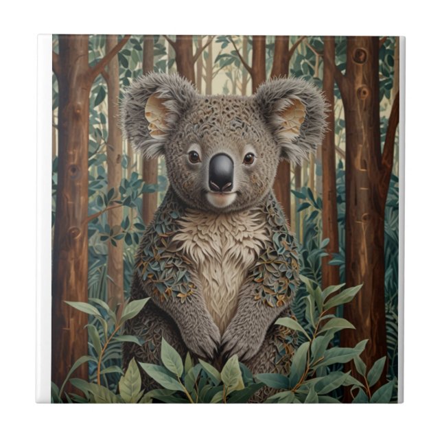Azulejo De Cerâmica Koala Bear (Frente)