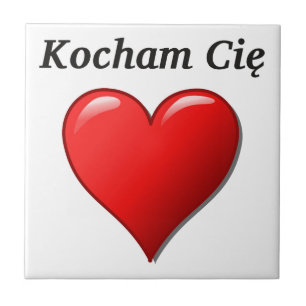 Azulejo De Cerâmica Kocham Cię - eu te amo no polonês