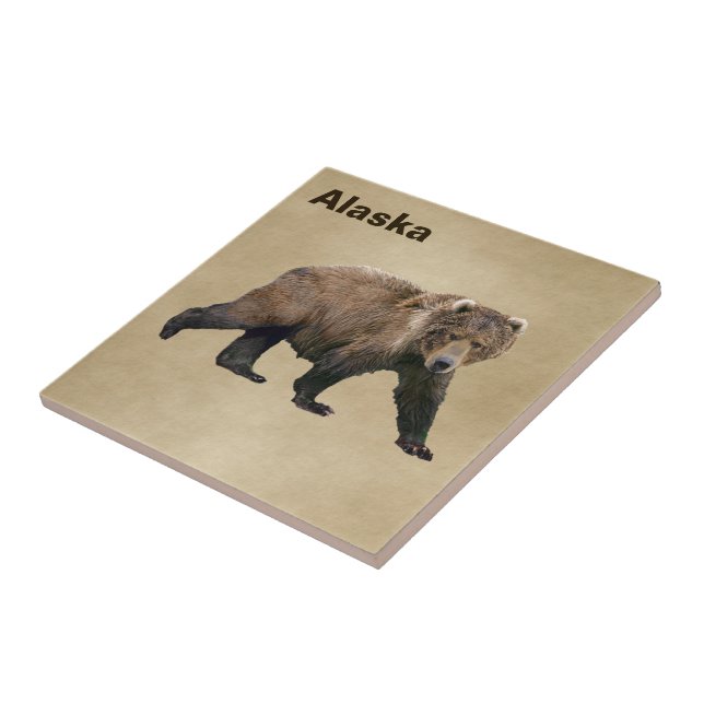 Azulejo De Cerâmica Kodiak Bear (Lateral)
