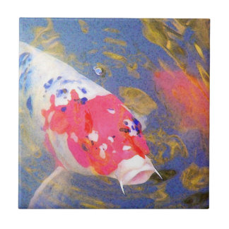 Azulejo De Cerâmica Koi curioso
