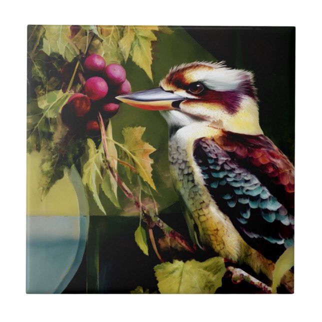 Azulejo De Cerâmica Kookaburra  (Frente)